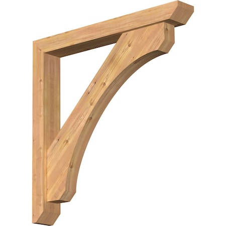 Ekena Millwork Legacy Slat Smooth Bracket w/ Offset Brace, Western Red Cedar, 5 1/2"W x 42"D x 42"H BKT0604X42X42LEC06SWR